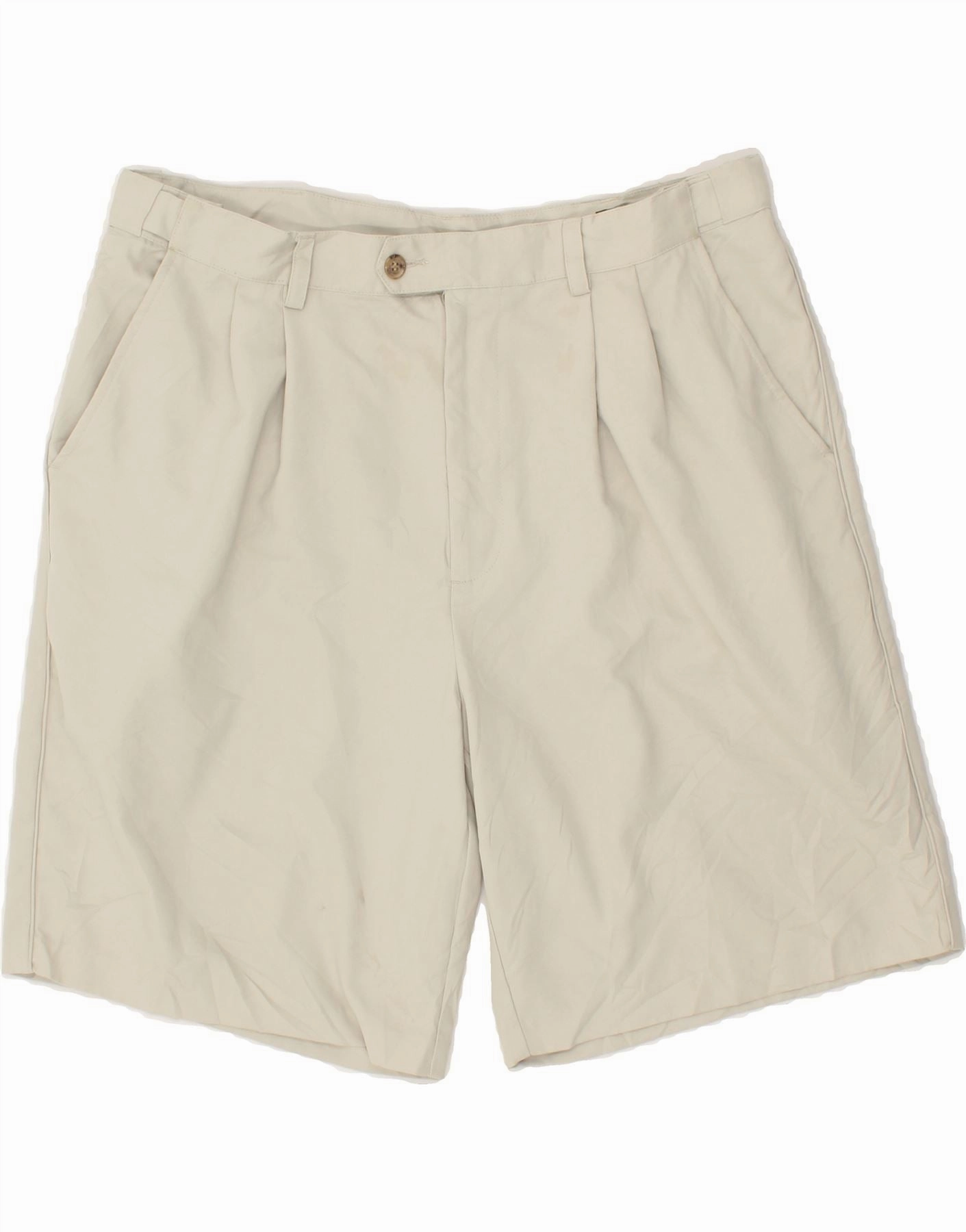 Urban Mood Quick Release Fasteners IZOD Mens Pegged Chino Shorts W36 Large Beige Polyester
