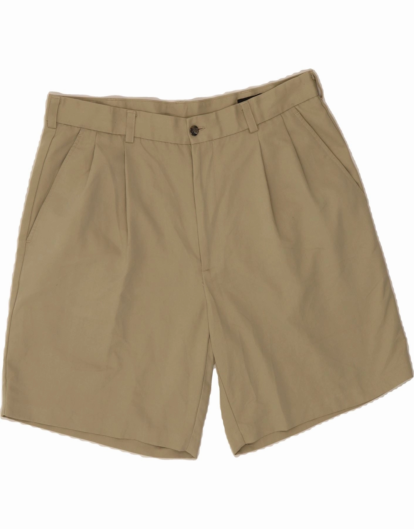 IZOD Mens Pegged Chino Shorts W36 Large  Beige Polyester Warm Season