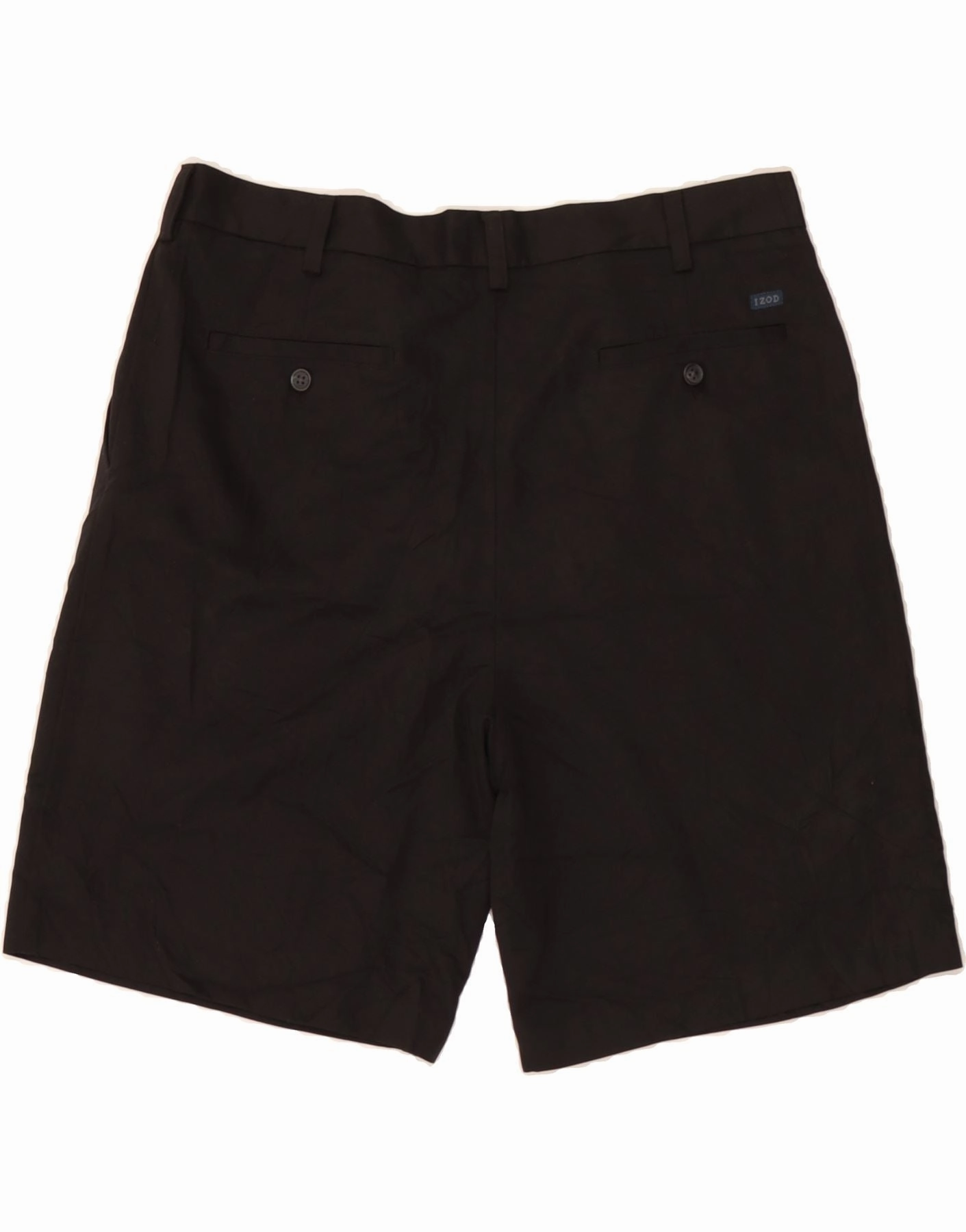 IZOD Mens Pegged Chino Shorts W36 Large  Black Polyester Polyester shorts Breeze Stretch