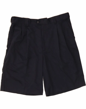 IZOD Mens Pegged Chino Shorts W36 Large Navy Blue Polyester Fresh Look