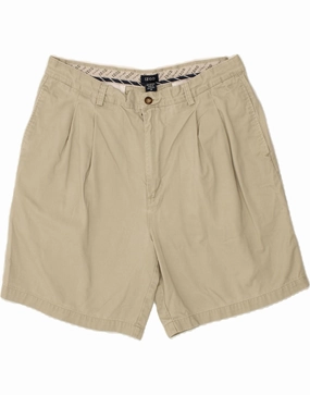 school clothing IZOD Mens Pegged Chino Shorts W38 XL Beige Cotton