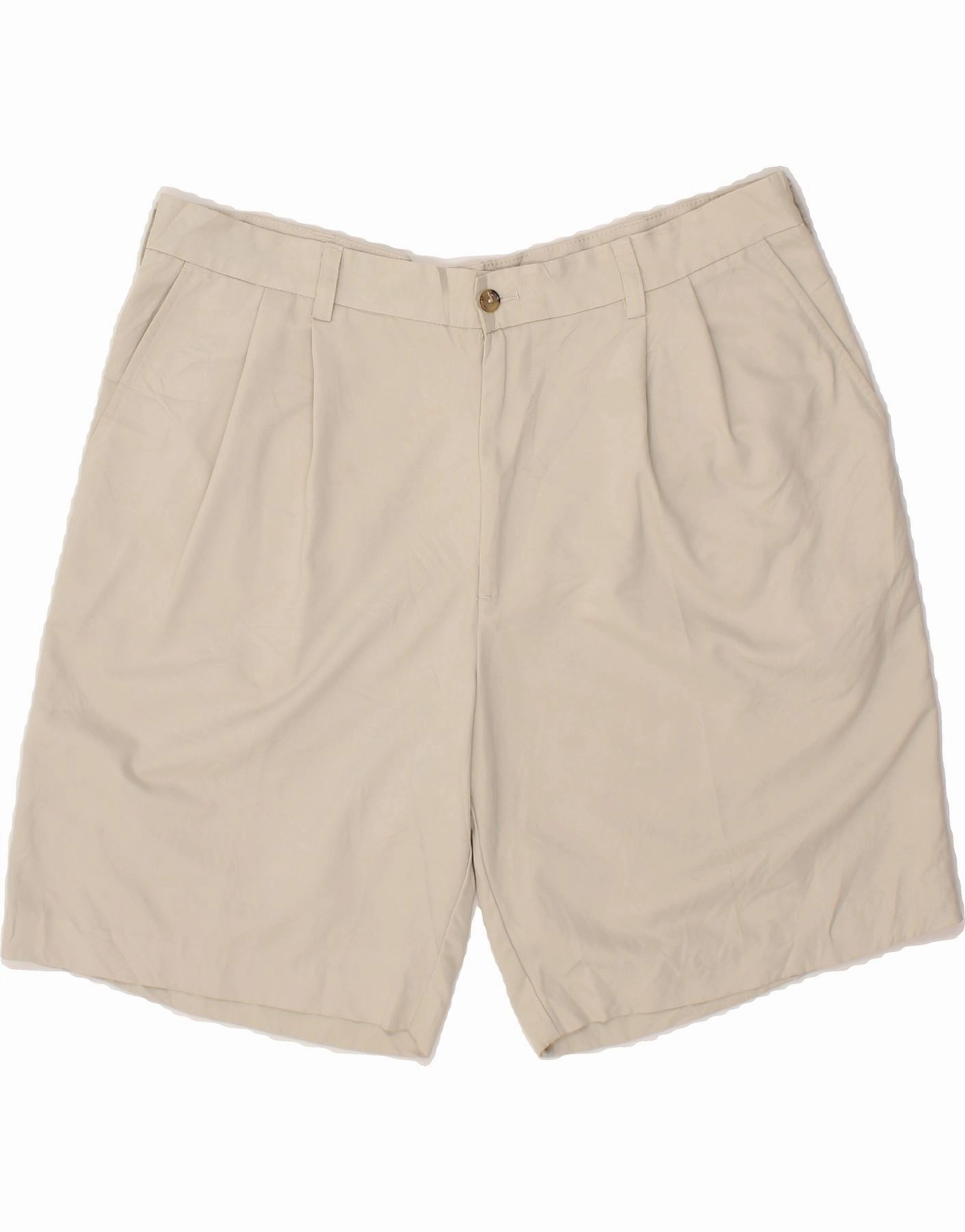 Flexible Layer IZOD Mens Pegged Chino Shorts W38 XL Beige Polyester