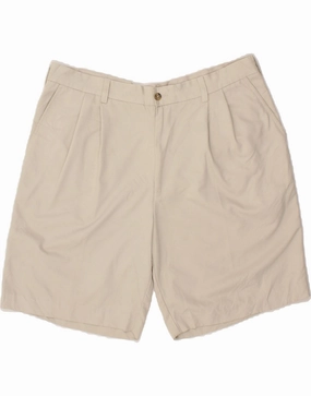 Flexible Layer IZOD Mens Pegged Chino Shorts W38 XL Beige Polyester