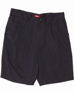 Lightweight Shorts IZOD Mens Pegged Chino Shorts W38 XL Navy Blue Polyester