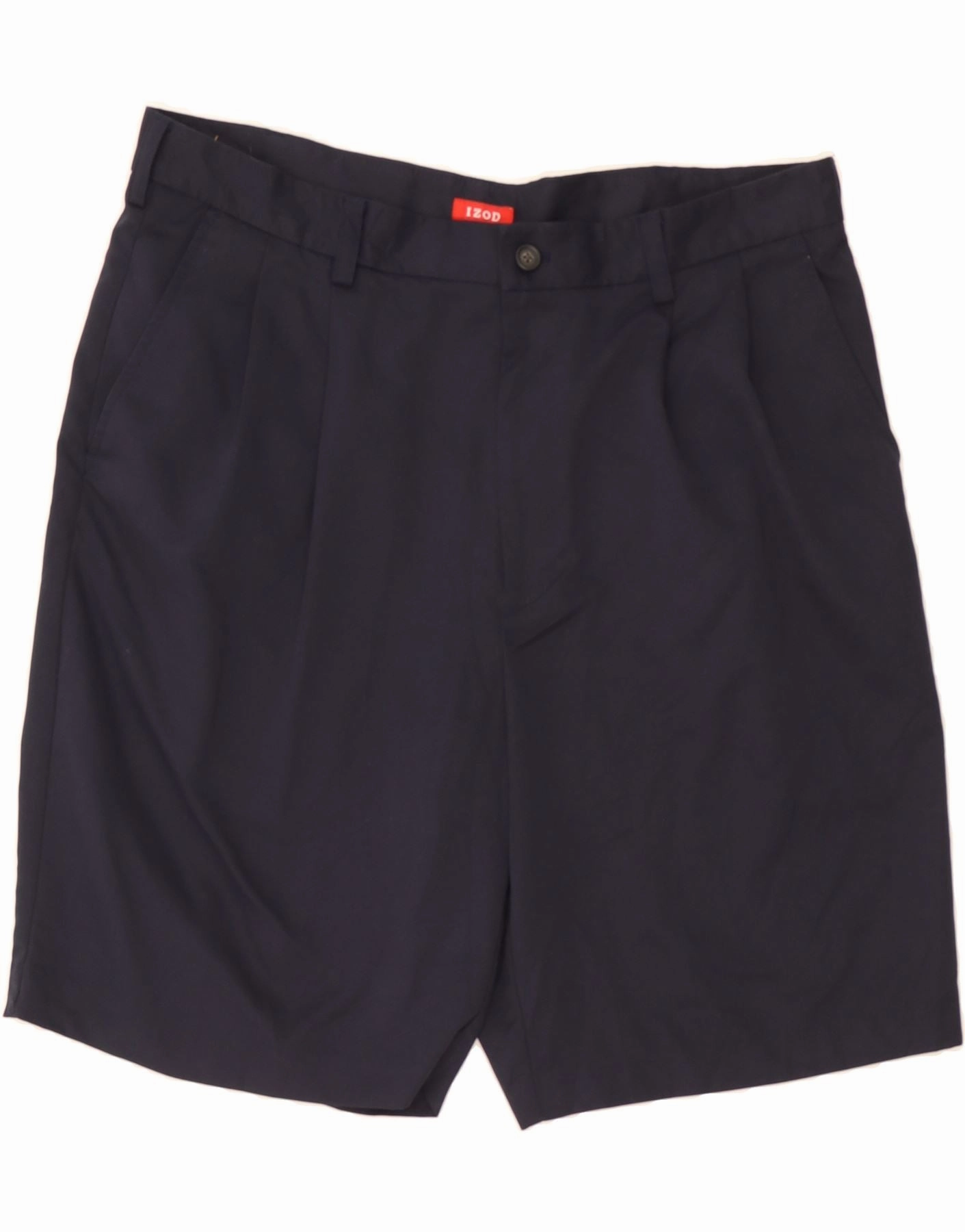 Lightweight Shorts IZOD Mens Pegged Chino Shorts W38 XL Navy Blue Polyester