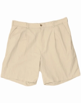 Quick Motion Workout Ready Design IZOD Mens Pegged Chino Shorts W40 XL Beige Polyester