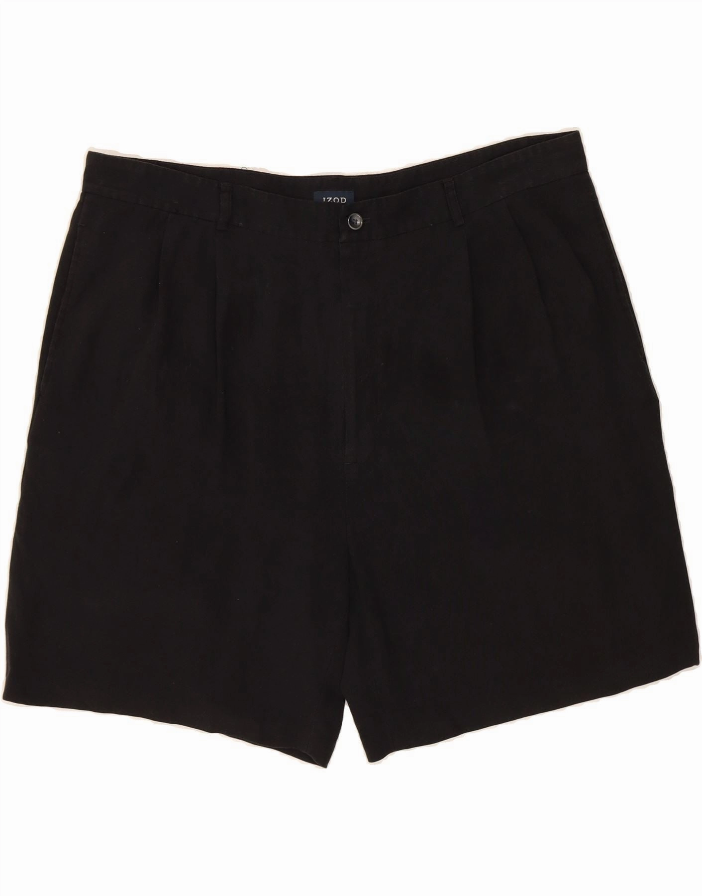 art industry IZOD Mens Pegged Chino Shorts W42 2XL Black Silk