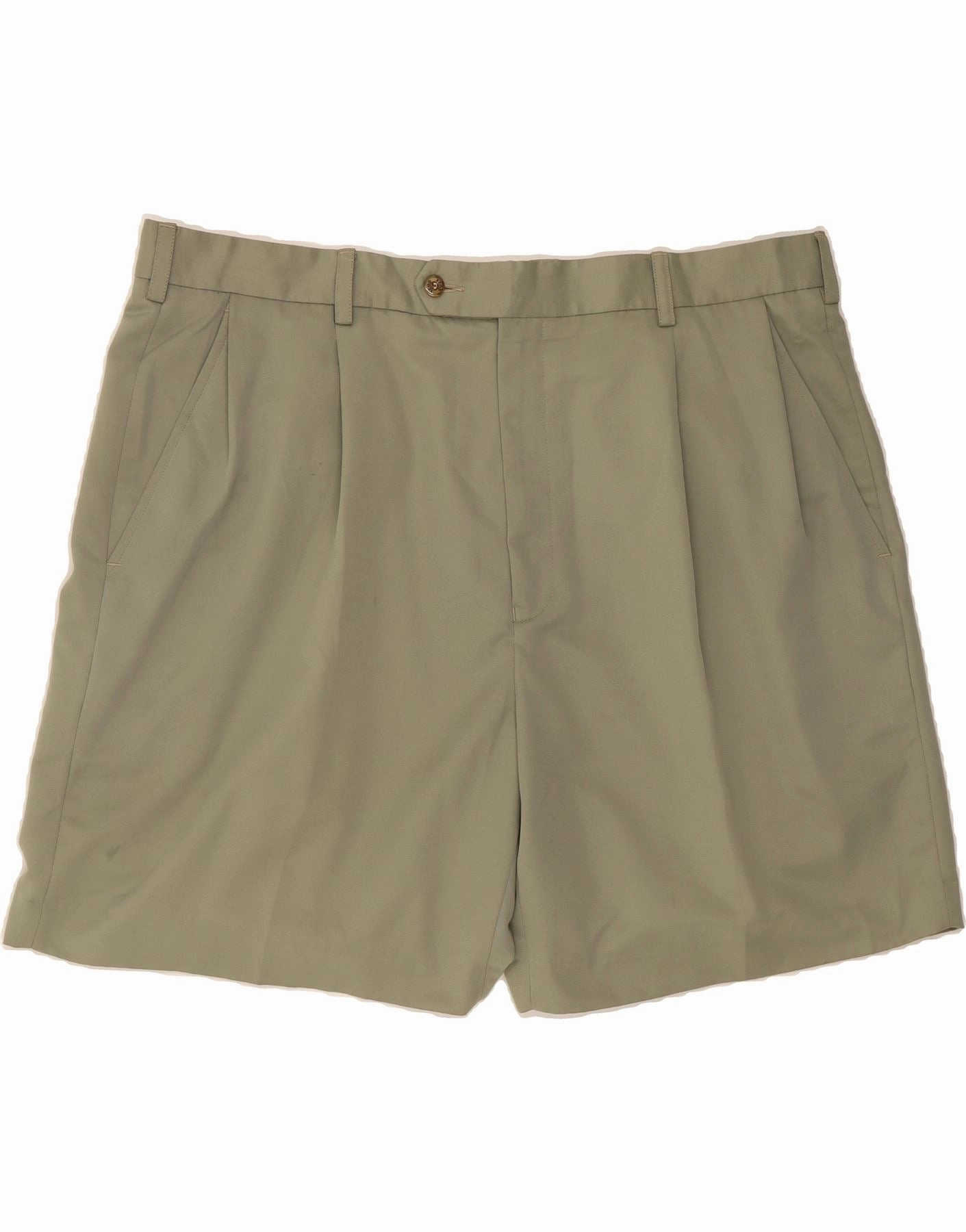RecycledPolyester Versatile Comfort IZOD Mens Pegged Chino Shorts W42 2XL Khaki Polyester
