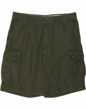 Quick Drying IZOD Mens Salt Water Cargo Shorts W38 XL Green Cotton