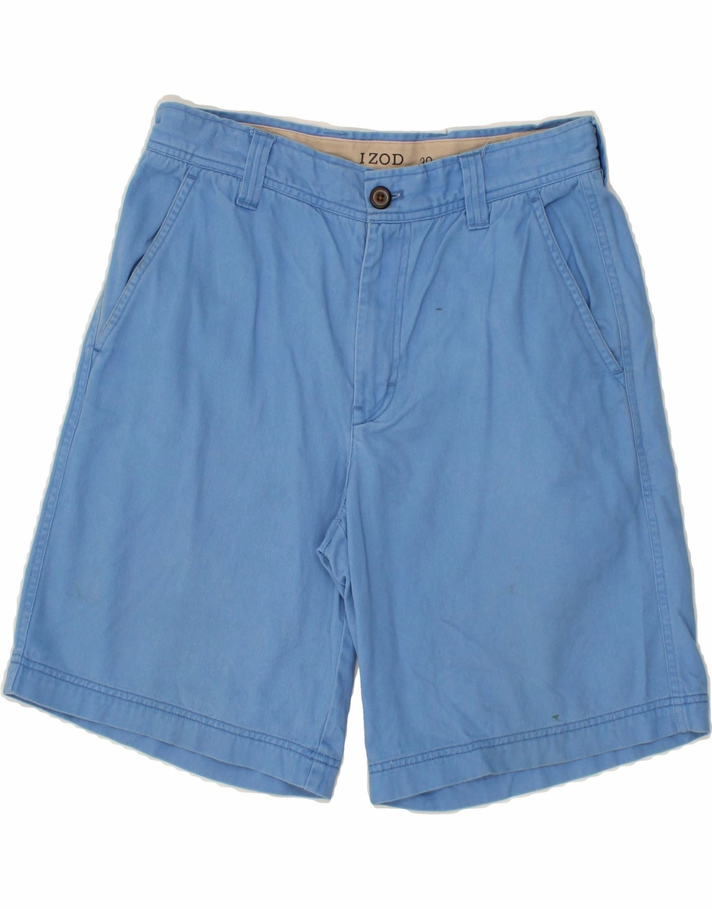 Everyday Active Chill Design IZOD Mens Salt Water Chino Shorts W30 Medium  Blue Cotton