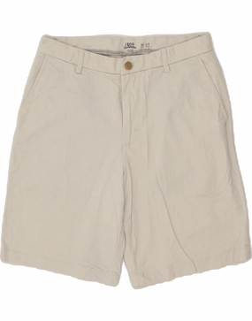 IZOD Mens Salt Water Chino Shorts W30 Medium  Off White Cotton formal alternative