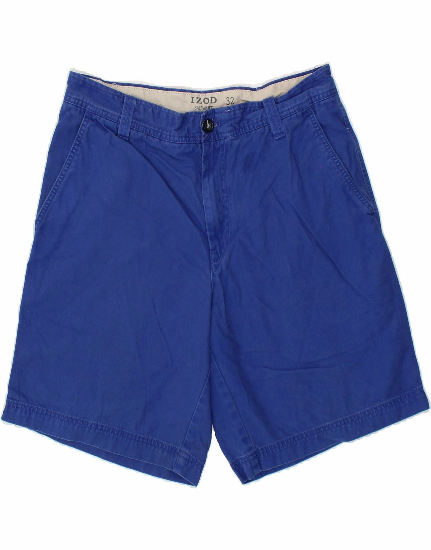 Warm Fit Pajamas IZOD Mens Salt Water Chino Shorts W32 Medium Blue Cotton