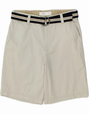 IZOD Mens Salt Water Chino Shorts W32 Medium Grey Cotton Quick Release Fasteners Quick design