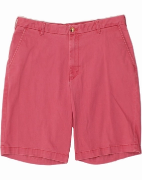 IZOD Mens Salt Water Chino Shorts W34 Large Pink Cotton Beach-Ready Look