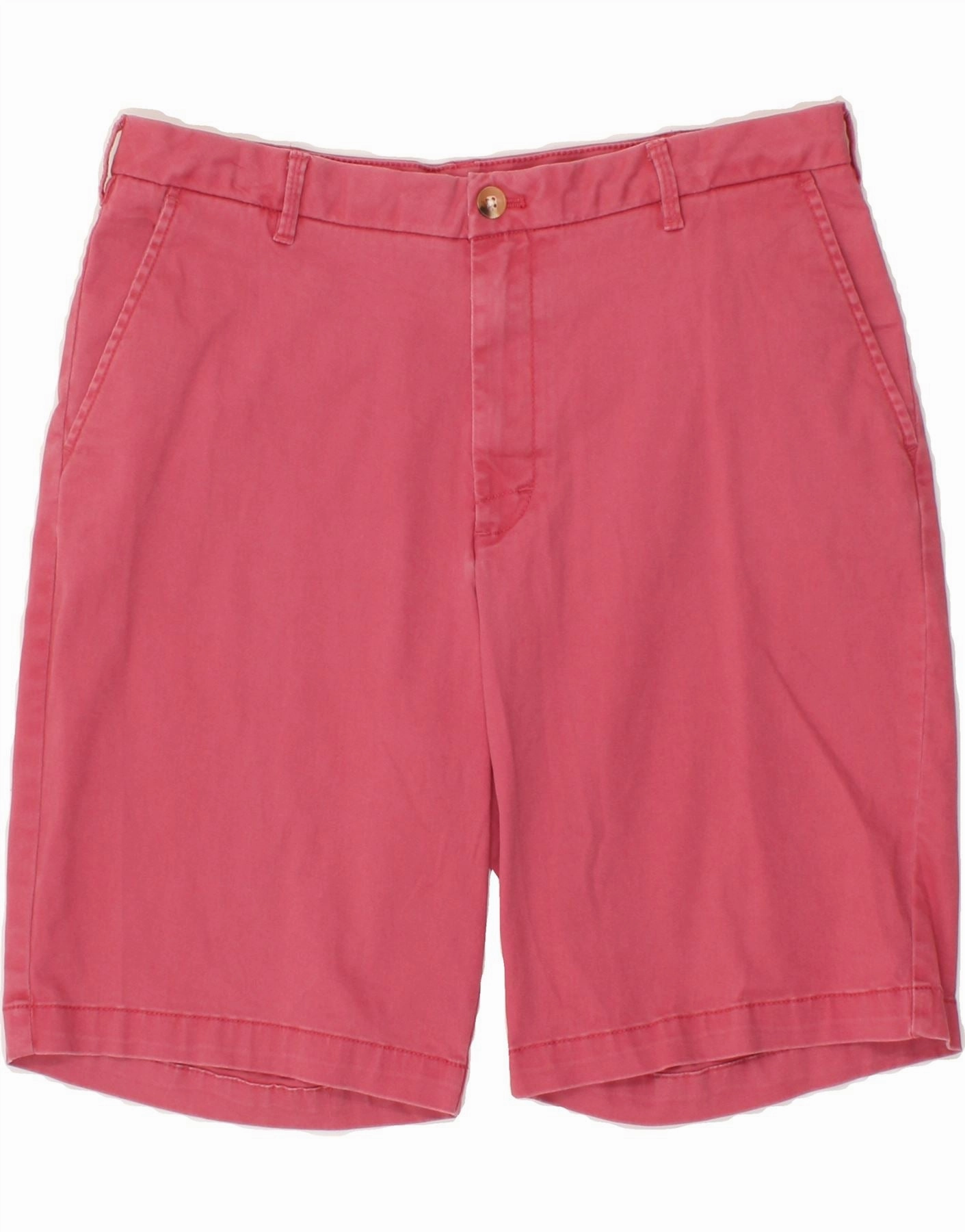 IZOD Mens Salt Water Chino Shorts W34 Large Pink Cotton Beach-Ready Look