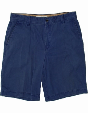 Comfort Layer Wear Breathable Mesh Panels IZOD Mens Salt Water Chino Shorts W36 Large Blue Cotton