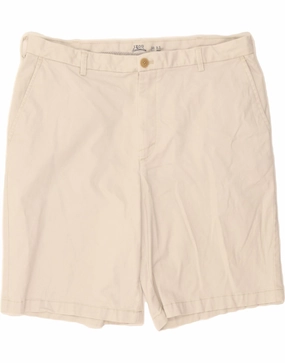 IZOD Mens Salt Water Chino Shorts W38 XL  Beige Cotton cool tones Impact Absorbing Padding