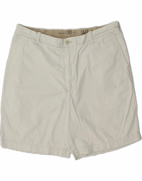 Clean Finish Light Motion IZOD Mens Salt Water Chino Shorts W40 XL Off White Cotton