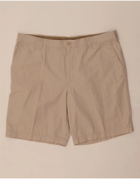 Double Layered Construction Body Movement IZOD Mens Salt Water Chino Shorts W42 2XL Beige Cotton