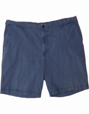 Work Ready Minimal Design IZOD Mens Salt Water Chino Shorts W46 3XL Blue Cotton