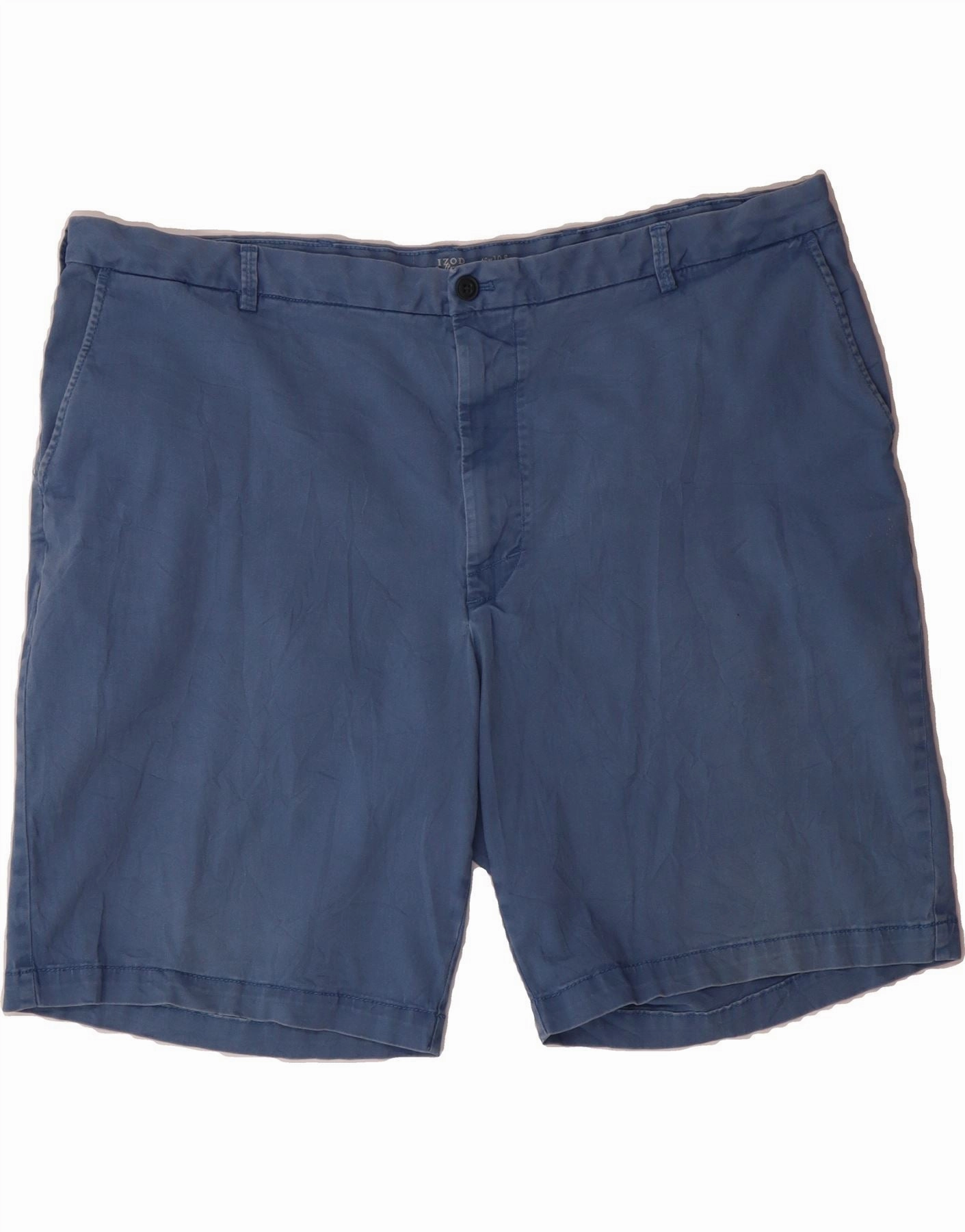 Work Ready Minimal Design IZOD Mens Salt Water Chino Shorts W46 3XL Blue Cotton