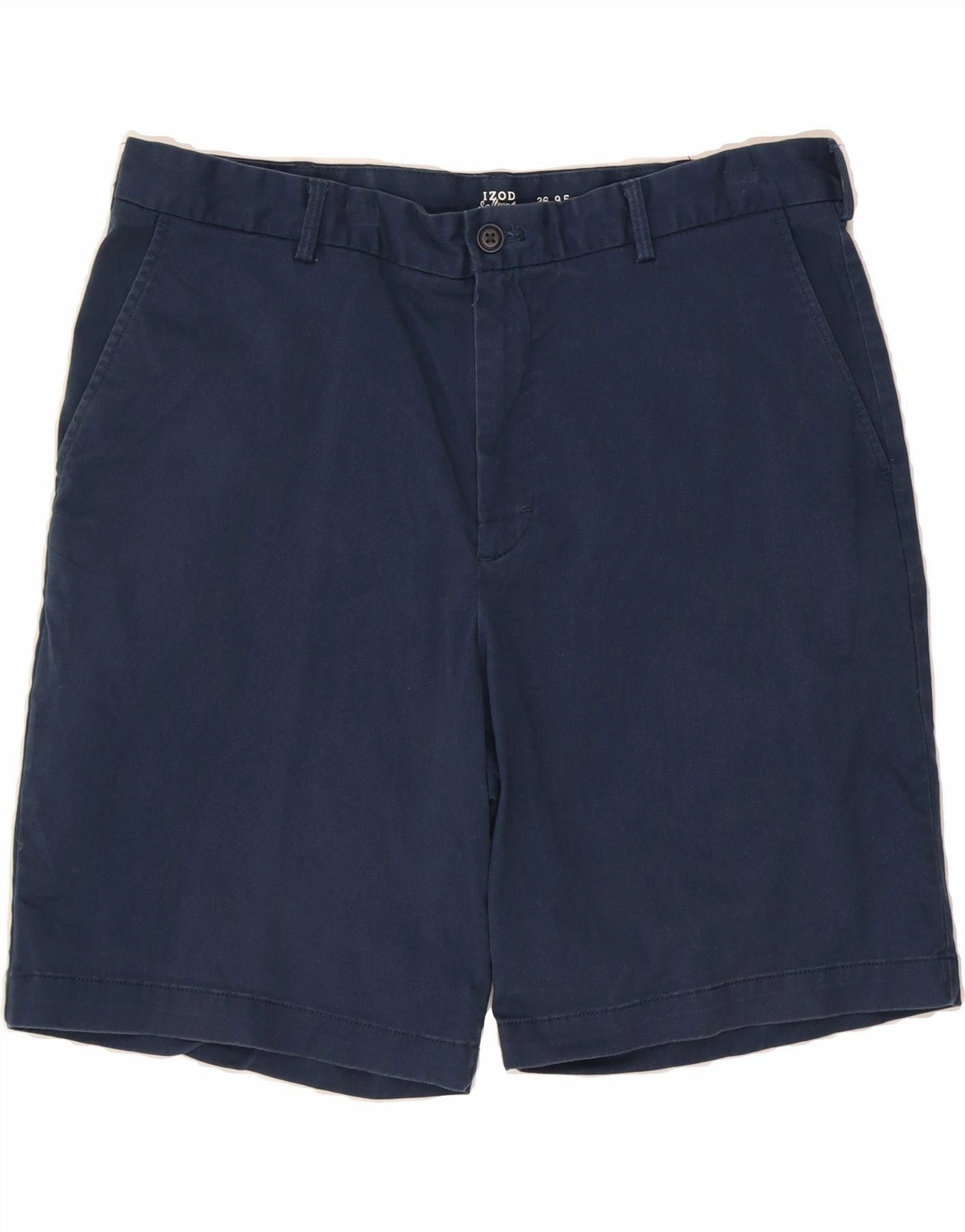 Flexible Motion UPF Sun Protection IZOD Mens Stretch Chino Shorts W36 Large Navy Blue Cotton