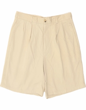 J. C. TWIDD Mens Pegged Chino Shorts IT 48 Medium W31 Beige Cotton Anti Cling Technology