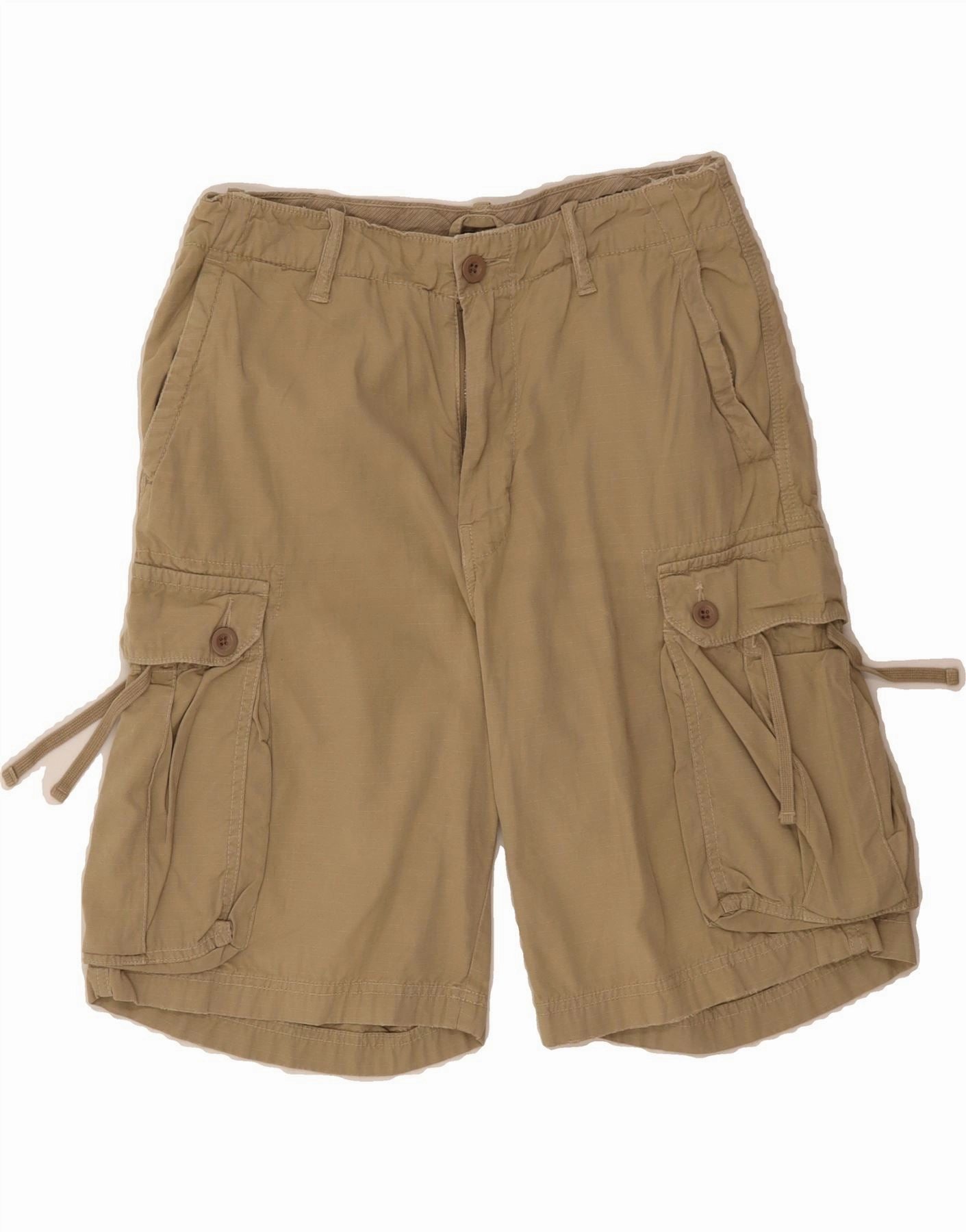 SoftInnerLining J. CREW Mens Cargo Shorts W29 Small  Beige Cotton