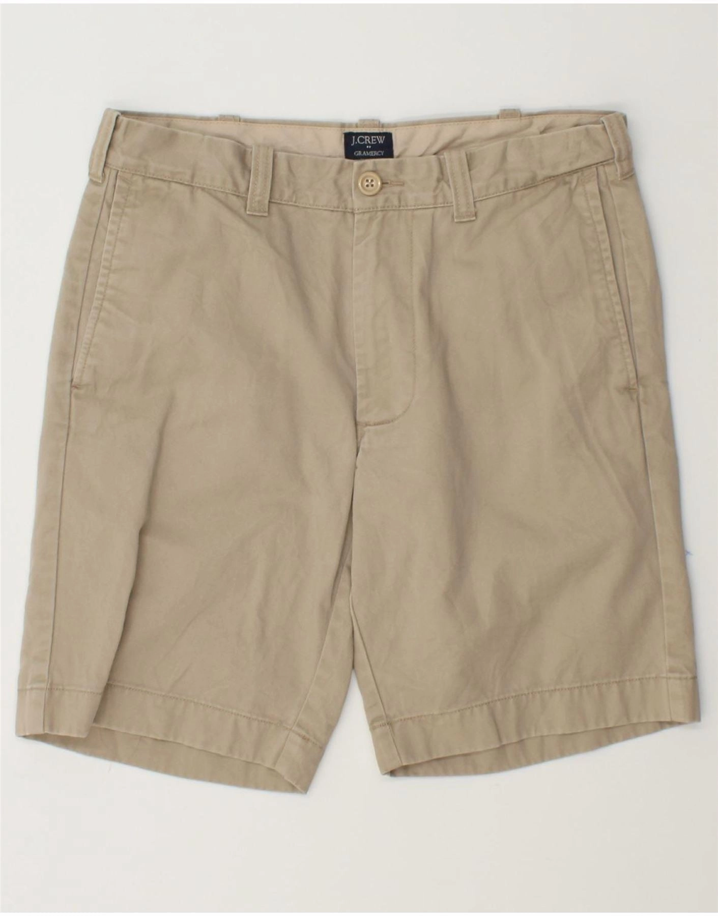 Light Wear J. CREW Mens Chino Shorts W30 Medium  Beige Cotton