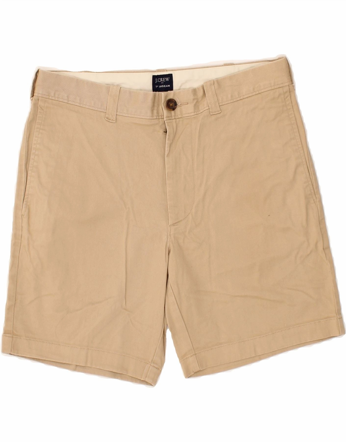 Wrinkle Resistant Finish Light Comfort J. CREW Mens Chino Shorts W30 Medium  Beige Cotton