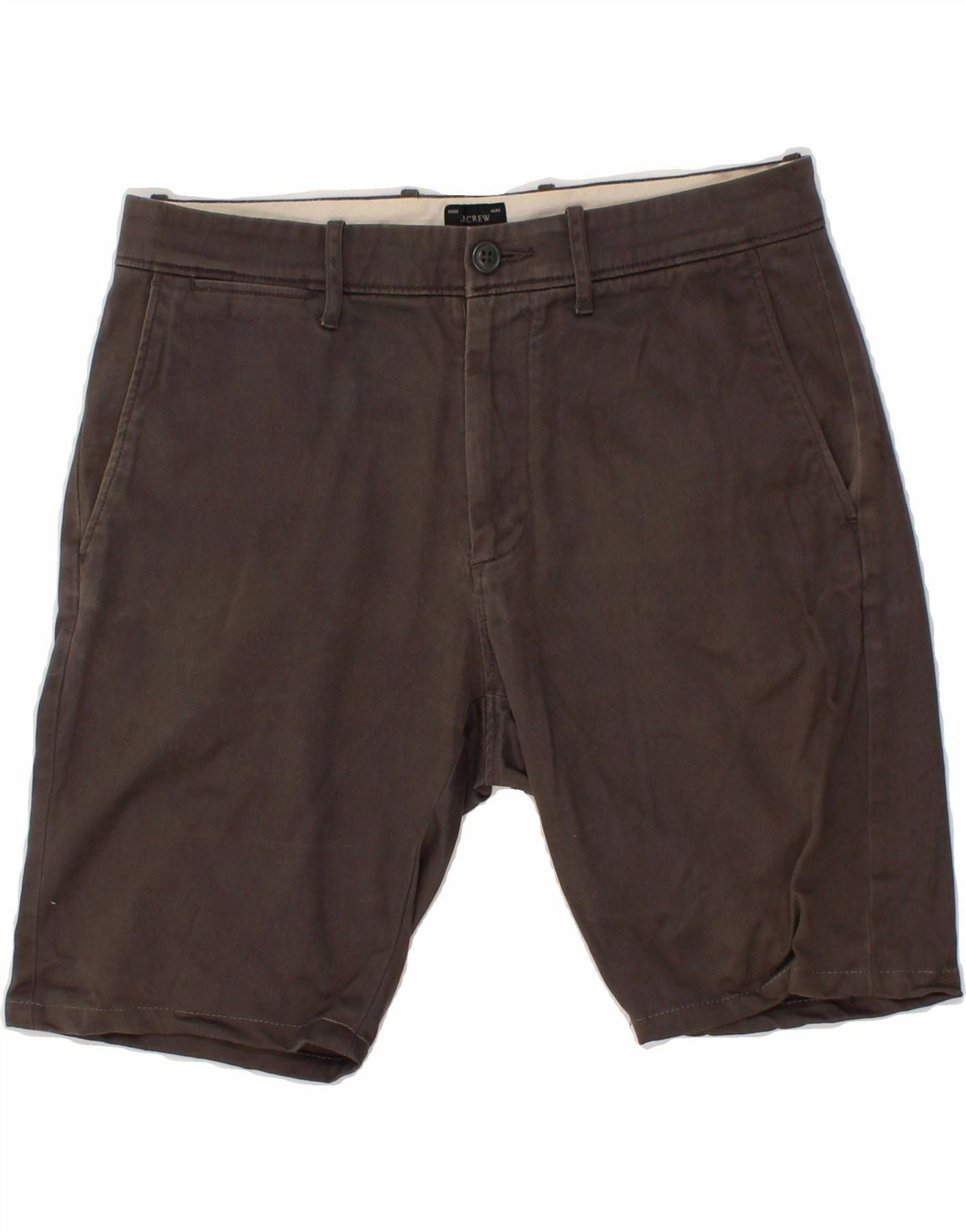 Sporty Comfort Fit J. CREW Mens Chino Shorts W30 Medium Grey Cotton