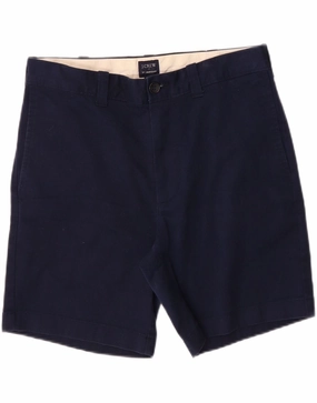 Layered Panel Design StretchWaistband J. CREW Mens Chino Shorts W30 Medium Navy Blue Cotton