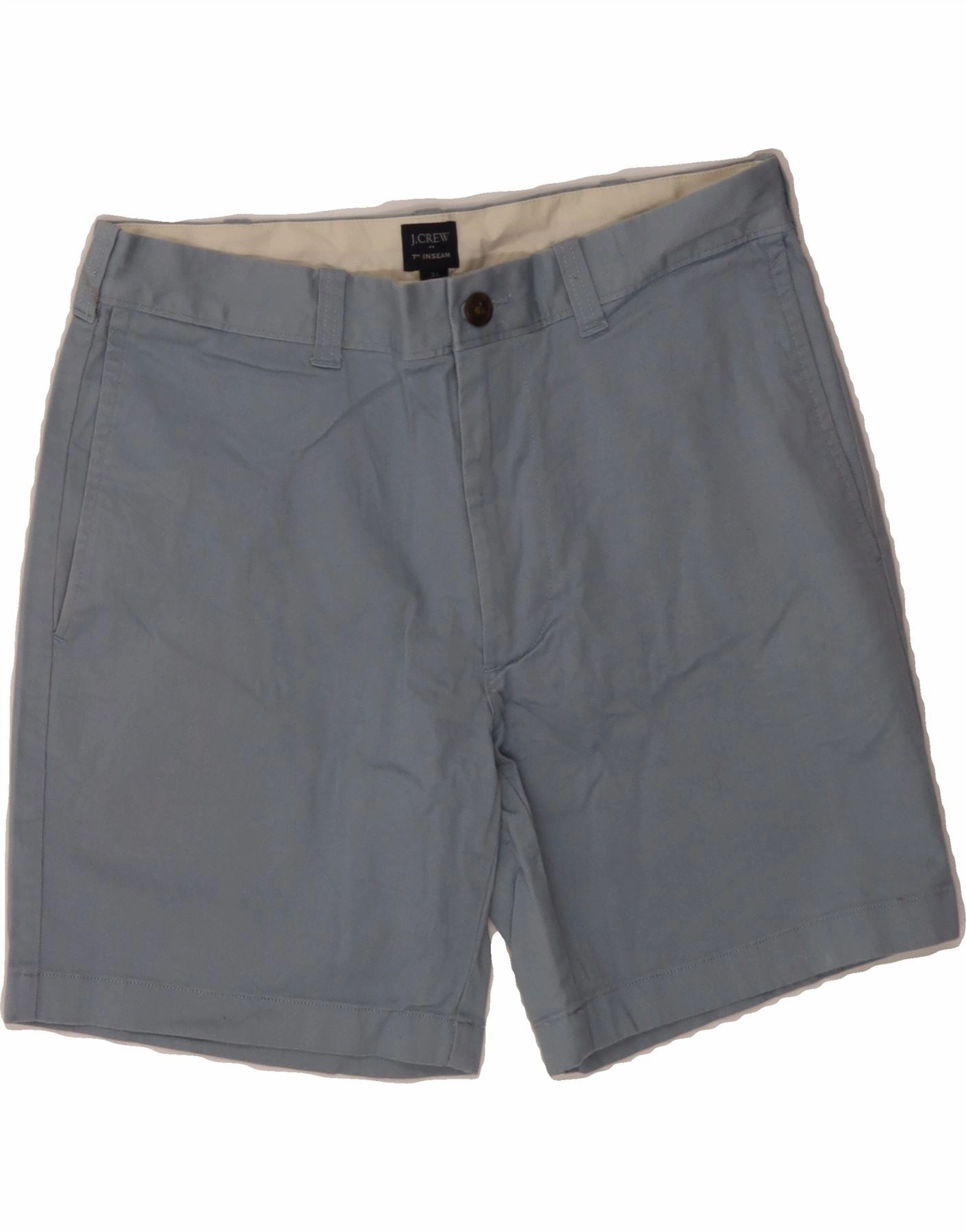 low - rise Light Comfort J. CREW Mens Chino Shorts W31 Medium  Blue Cotton