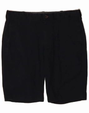 J. CREW Mens Chino Shorts W31 Medium Navy Blue Cotton Odor Resistant Coating