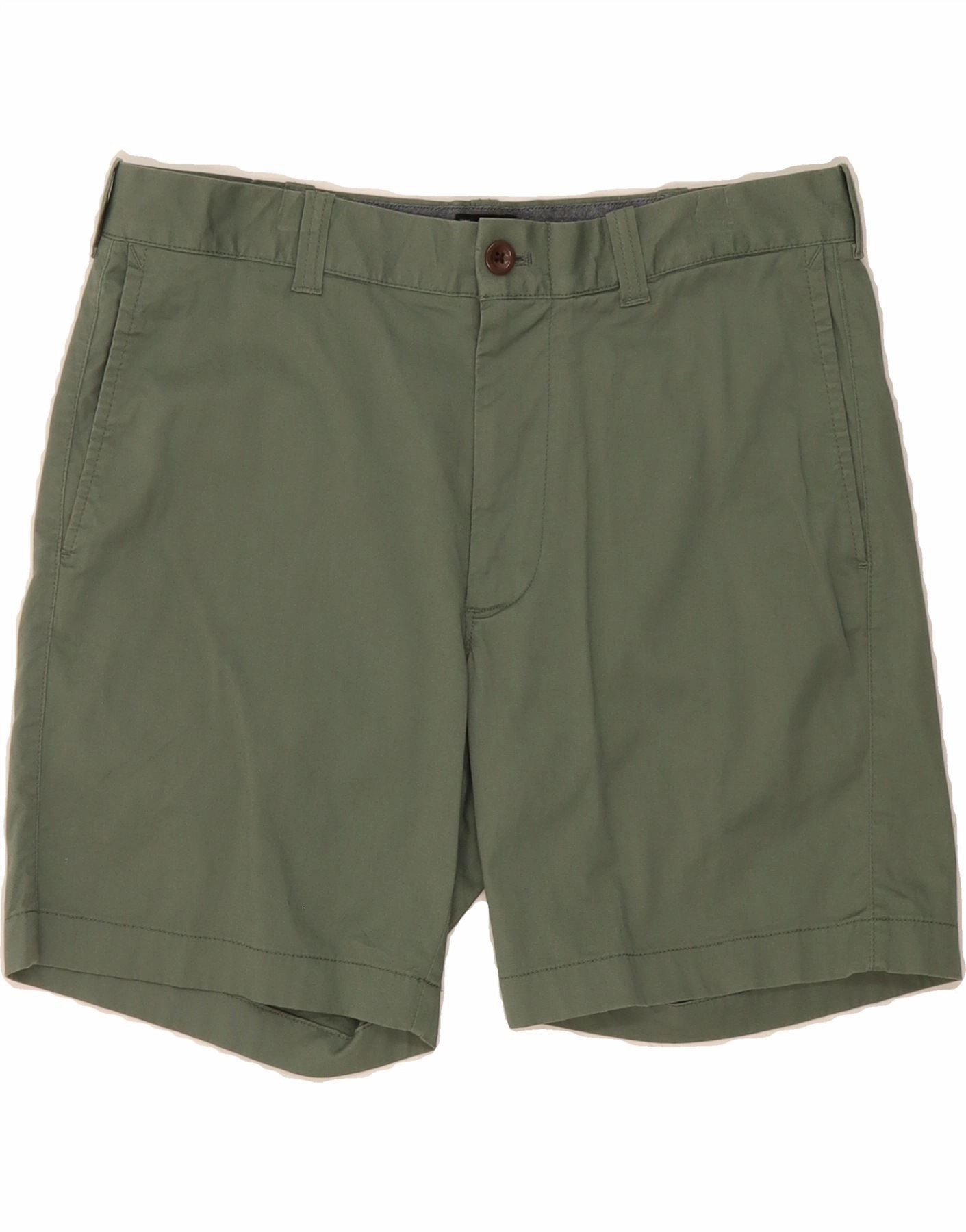 No Wrinkle Street Fashion J. CREW Mens Chino Shorts W32 Medium  Green Cotton