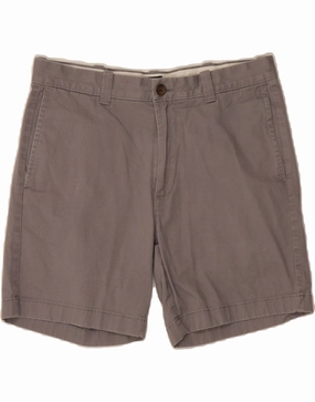 J. CREW Mens Chino Shorts W32 Medium Grey Cotton Abrasion Resistant Edges ReflectiveAccents