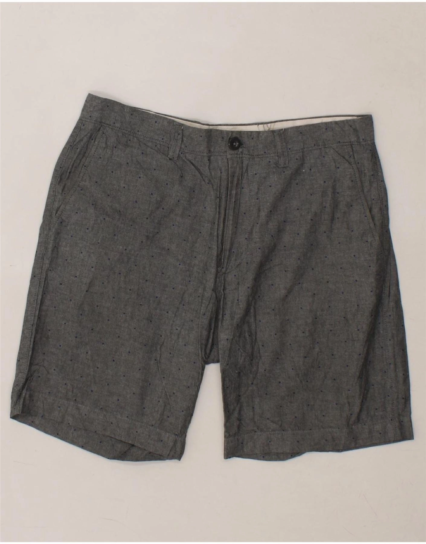 J. CREW Mens Chino Shorts  W32 Medium  Grey Spotted Cotton Heels