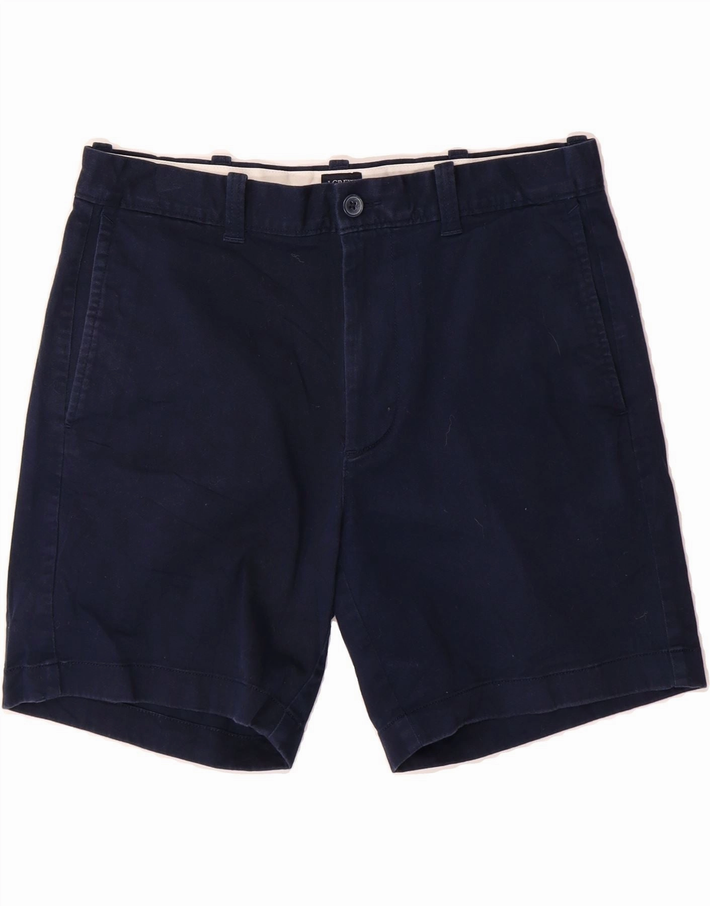 Soft Feel Breathable Flex J. CREW Mens Chino Shorts W32 Medium Navy Blue Cotton