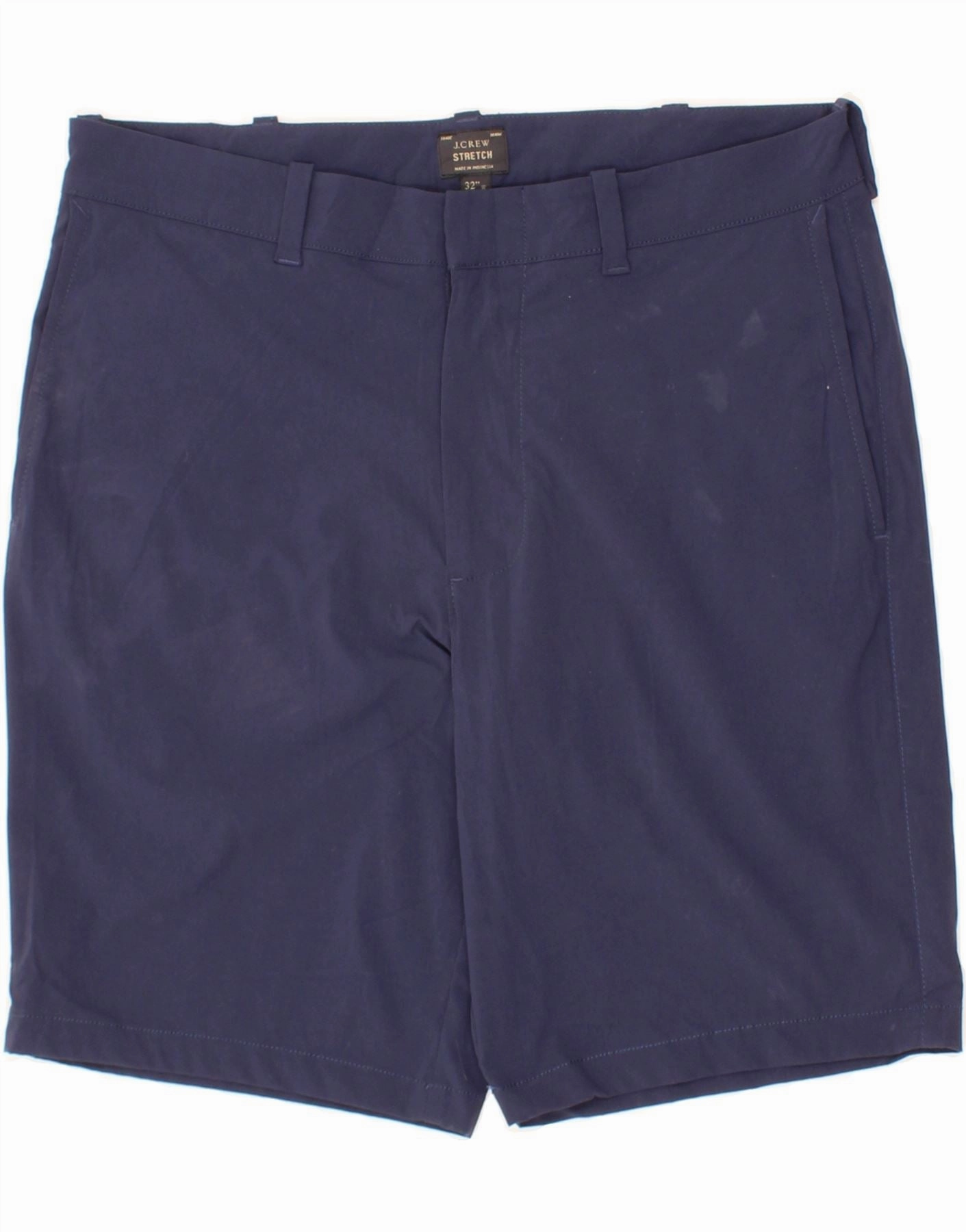 Quick Dry Fabric Sport Performance J. CREW Mens Chino Shorts W32 Medium Navy Blue Nylon