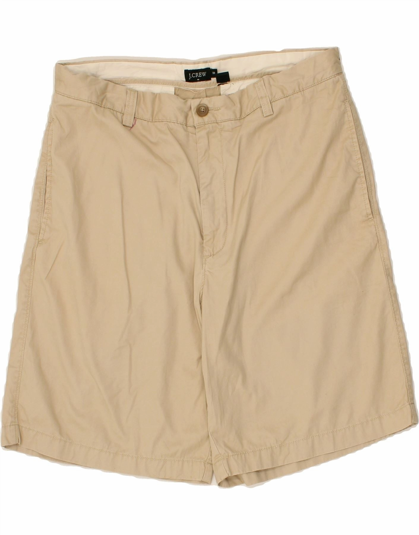 UV Protection Fabric Reflective accents J. CREW Mens Chino Shorts W33 Medium Beige Cotton