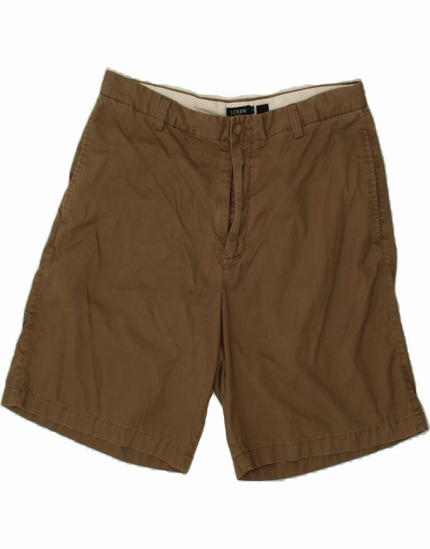 Stretch waistband J. CREW Mens Chino Shorts W33 Medium Brown Cotton