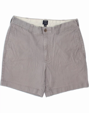 J. CREW Mens Chino Shorts W33 Medium Grey Cotton poolside fashion