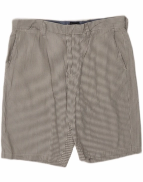J. CREW Mens Chino Shorts W33 Medium Grey Pinstripe UPF Protection