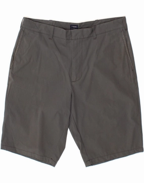 J. CREW Mens Chino Shorts W34 Large Grey Polyester Breathable mesh Slim Fit Design