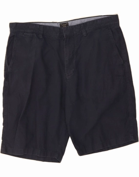 J. CREW Mens Chino Shorts W34 Large Navy Blue Cotton All Occasion Easy Days