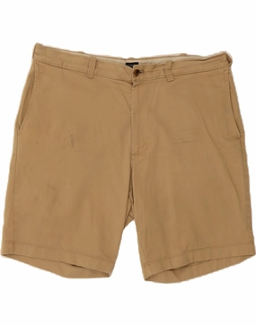J. CREW Mens Chino Shorts W36 Large  Beige Cotton Quick Fit Design Stain-Resistant