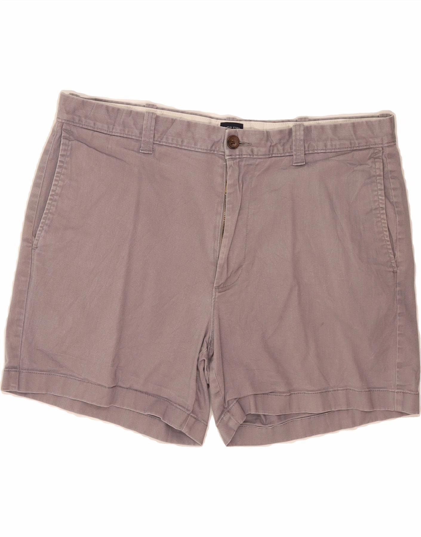 Smooth Fabric J. CREW Mens Chino Shorts W36 Large Grey