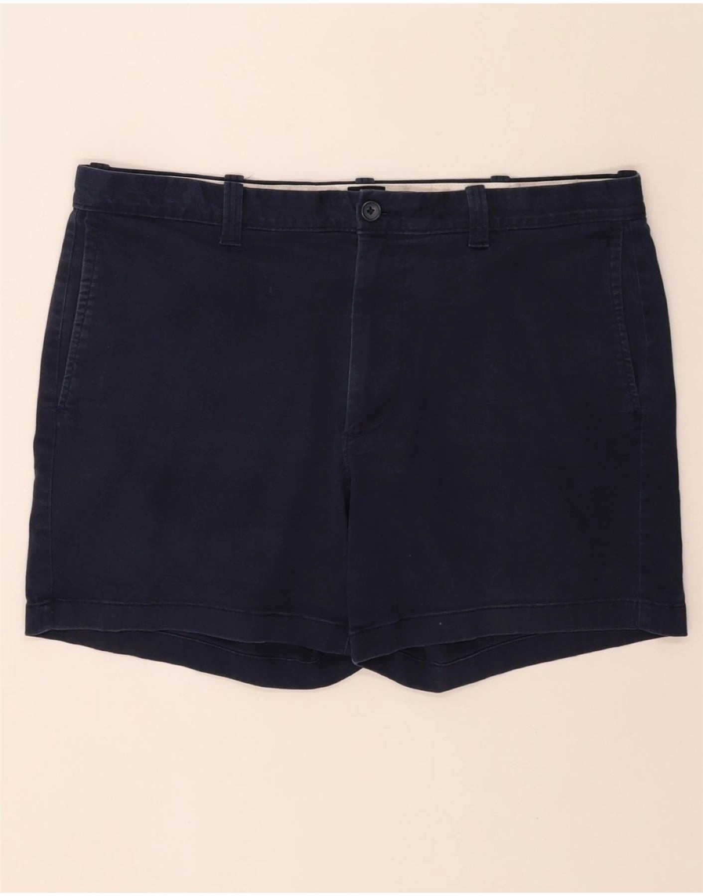 J. CREW Mens Chino Shorts W36 Large Navy Blue Cotton UV Protection