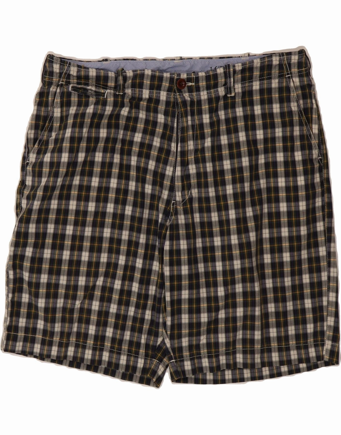 J. CREW Mens Chino Shorts W38 XL Grey Check Cotton Exclusive item