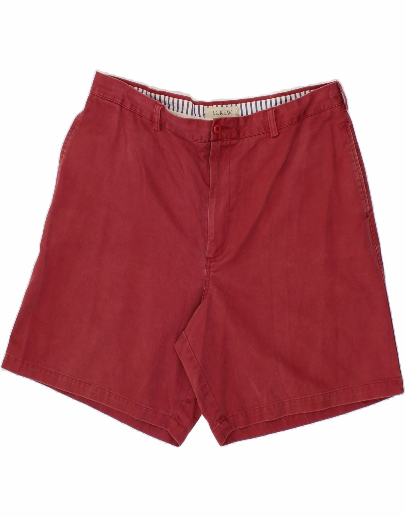 J. CREW Mens Chino Shorts W38 XL  Red Cotton Functional Clothing